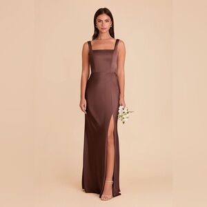 Birdy Grey Brown Satin Alex Dress